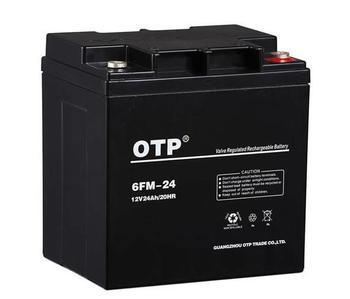 产品名称：OTP蓄电池6FM-24
产品型号：6FM-24
产品规格：12V24AH